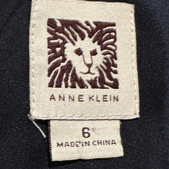 Anne Klien Satin Midnight Blue Midi Draped Cowl Neck Zipper Closure On Side Sz 6 - Picture 11 of 15